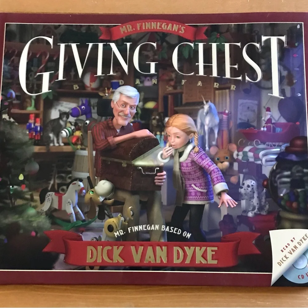 Mr. Finnegan's Giving Chest by Dick Van Dyke - Purple Cover Coffee Table Book